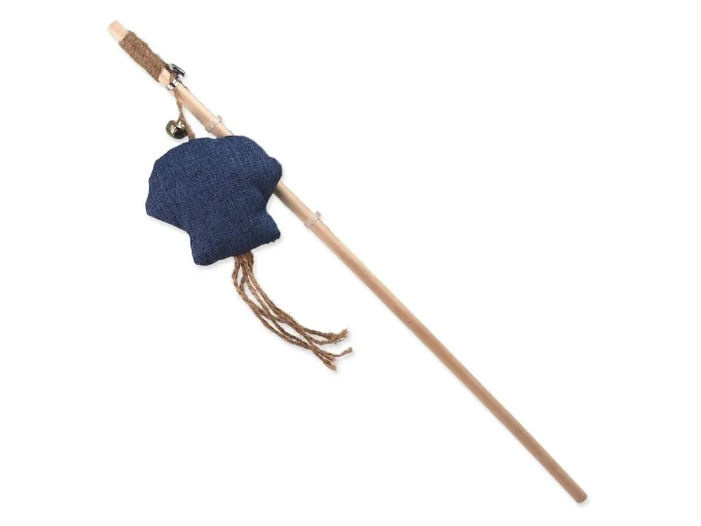 Super Cena Hračka Magic Cat Natural Fun šidítko medúza s rolničkou a šantou kočičí modrá 40 cm