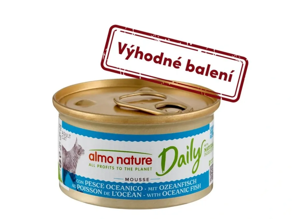 Almo Nature Daily Menu WET CAT - Pěna s mořskými rybami 85 g (výhodné balení 24 ks) Sezónní Sleva