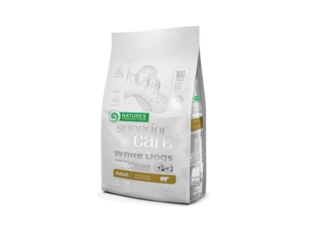 Sezónní Sleva Nature‘s Protection Superior Care Dog Dry White Dogs Adult Small Breeds Lamb 4 kg