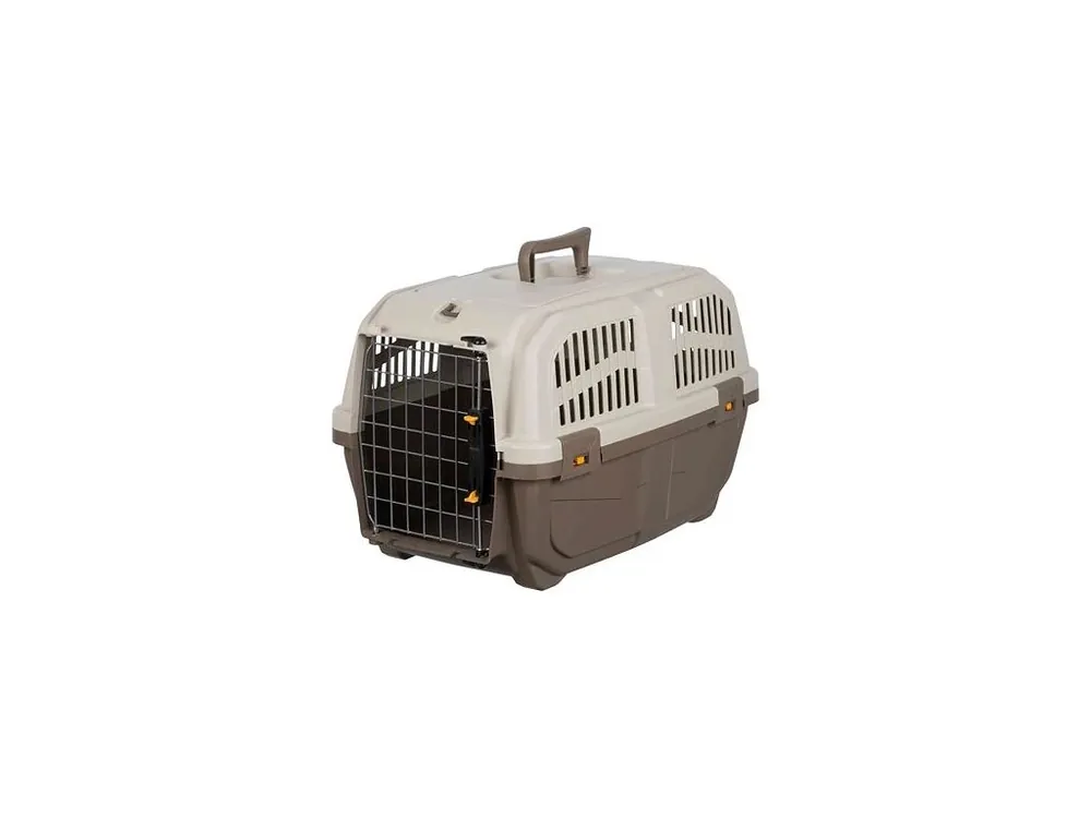 Transportní přepravka SKUDO 2, XS-S, 35x36x55 cm, tmavě šedá/písková (max. 18kg) Expresní Doručení