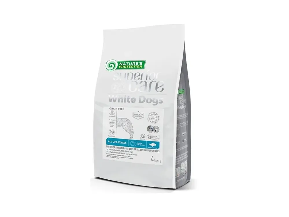 Víkendová Akce Nature‘s Protection Superior Care Dog Dry White Dogs Grain Free White Fish 4 kg