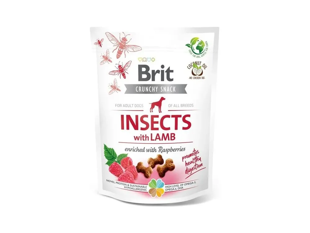 Brit Care Dog Crunchy Cracker Insect with Lamb enriched with Raspberries 200 g Nízká Cena