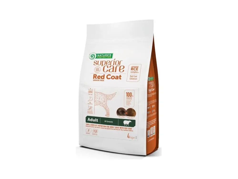 Nature‘s Protection Superior Care Dog Dry Red Coat Adult Grain Free Lamb 4 kg Aktuální