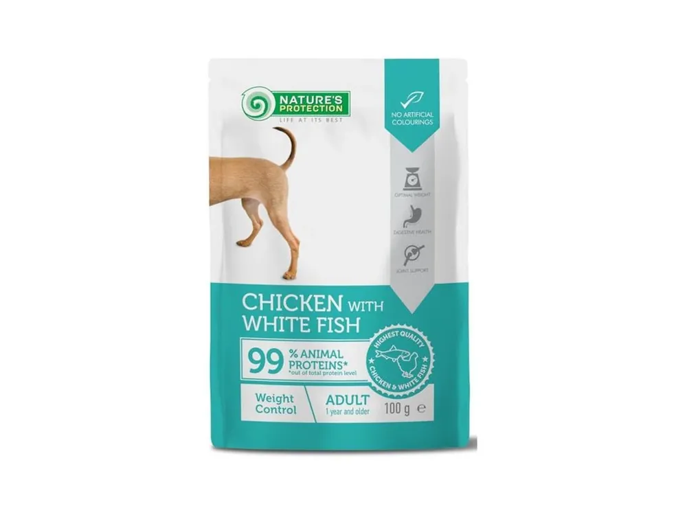Nature‘s Protection Dog kapsička Weight Control Chicken and White Fish 100 g Ověřený