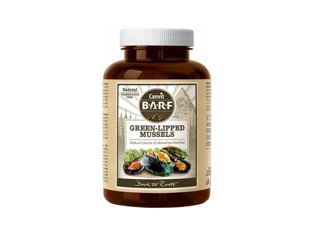 Nejprodávanější Canvit BARF Green-lipped Mussel 180 g (extrakt ze slávky zelenoústé, klouby)