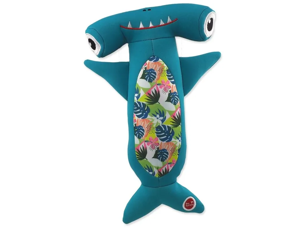 Hračka Dog Fantasy Water Float kladivoun plovoucí s PET lahví tyrkysová 33 cm Ověřený