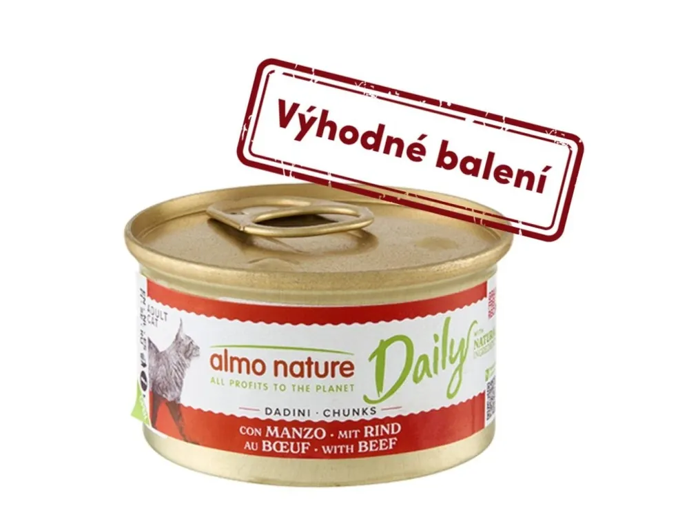 Almo Nature Daily Menu WET CAT - Kousky s hovězím 85 g (výhodné balení 24 ks) Kup Teď