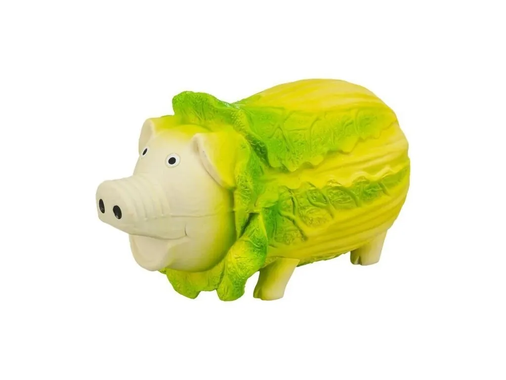 Cabbage Pig - prasátko v zelí, 23 cm, latexová hračka se zvukem, světlezelená Víkendová Akce