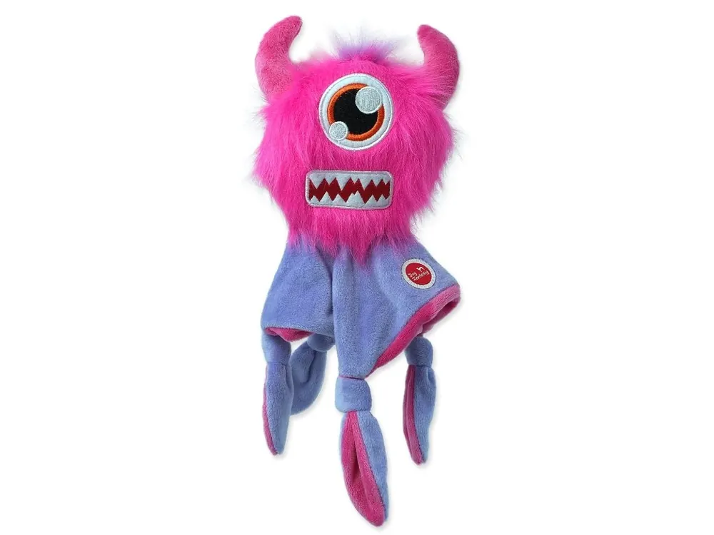 Hračka Dog Fantasy Monsters strašidlo pískací chlupaté růžové s dečkou 28 cm Tovární Cena