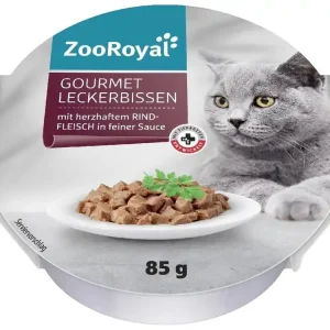 ZooRoyal Gourmet miska kousky šťavnatého hovězího masa v jemné omáčce, 85 g Hit Sezóny
