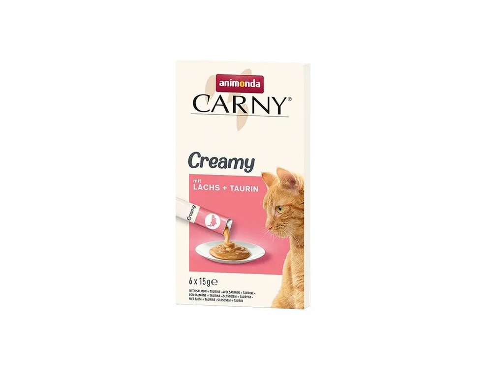 Novinka Animonda CARNY Creamy Salmon, krémový pamlsek, losos s taurinem, 6 x 15 g