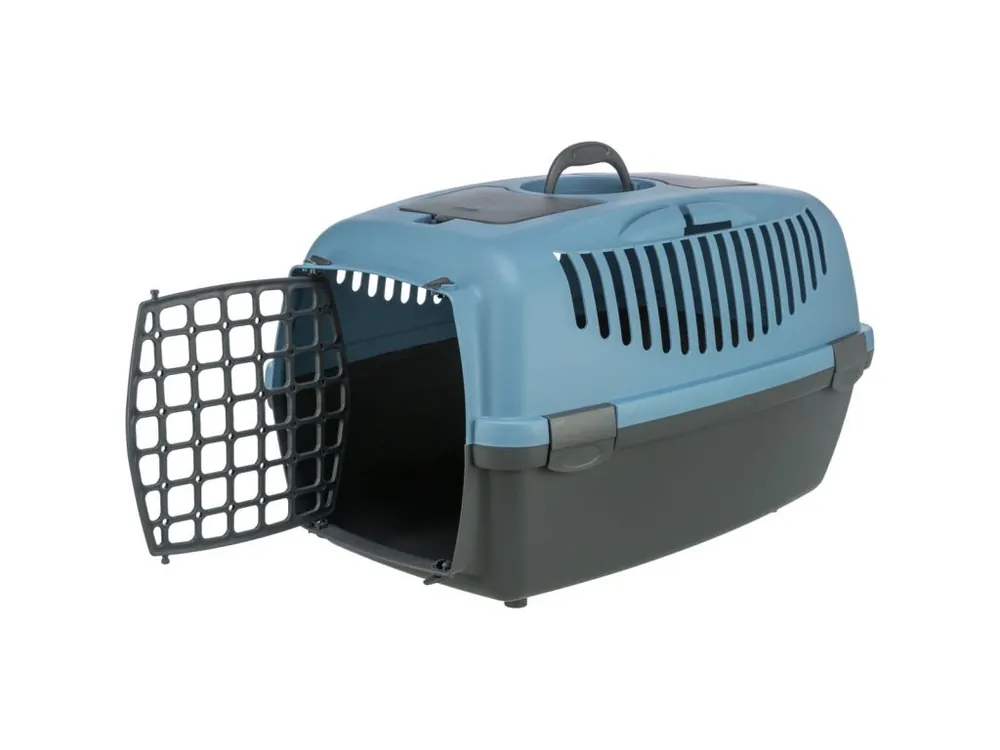 Transportní box CAPRI III 40x38x61cm (max. 12kg) - tmavě šedá/pastelově modrá Výprodej