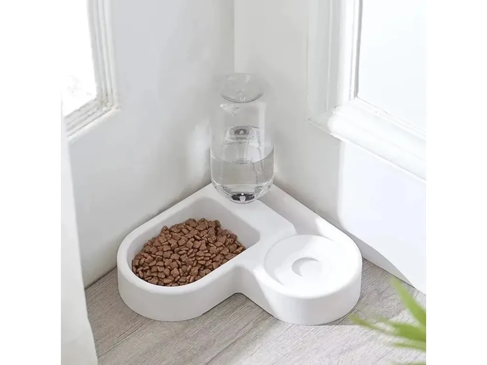 Tovární Cena Automatická rohová miska pro psy a kočky s dávkovačem vody – Love Pet Bowl