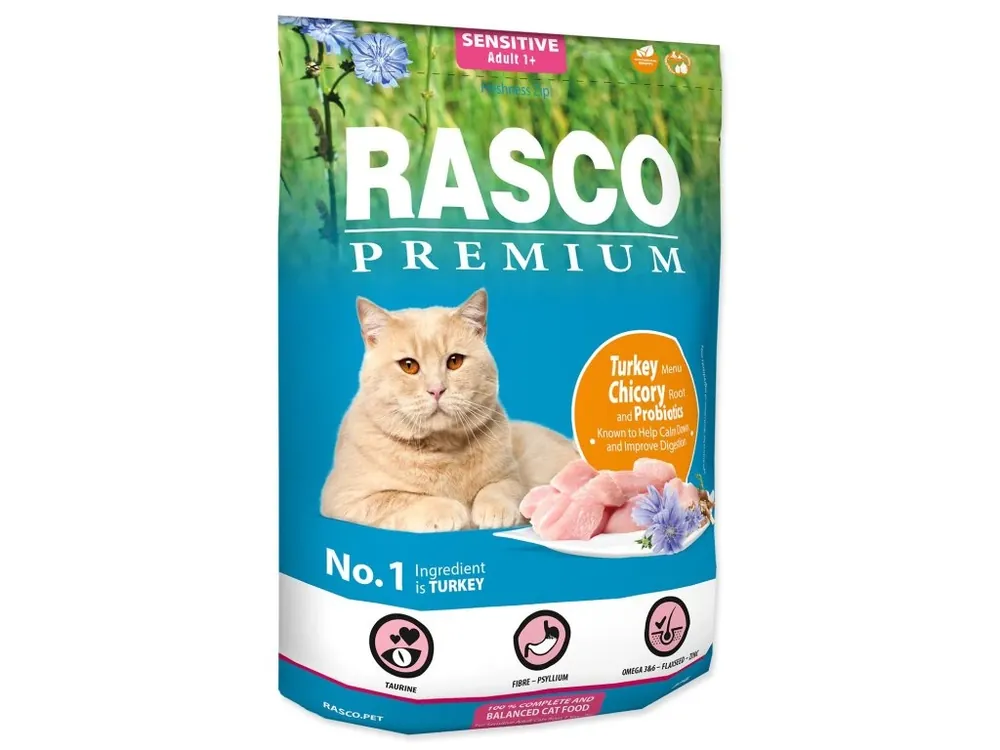 Krmivo Rasco Premium Sensitive krůta s kořenem čekanky a probiotiky 0,4kg Kup Teď