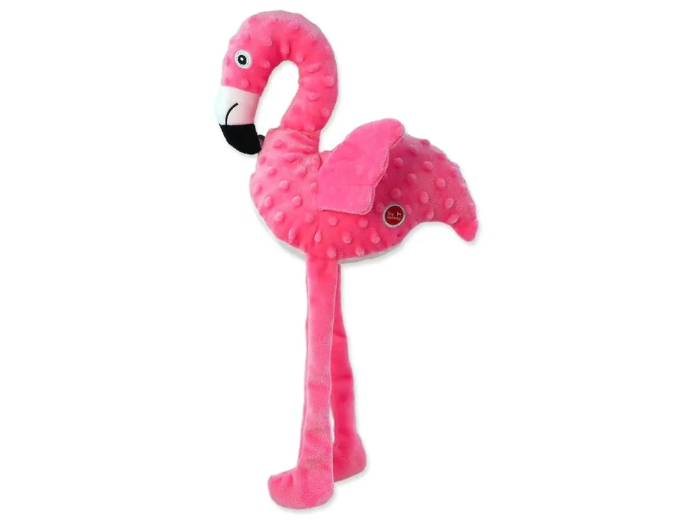 Expresní Doručení Hračka Dog Fantasy Recycled Toy plameňák pískací se šustícími křídly 49 cm