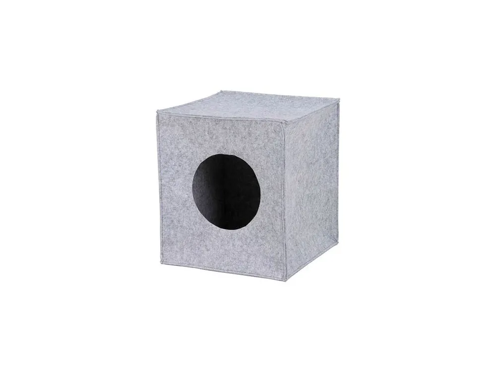 Cenový Hit ANTON filcová krabice/jeskyně pro kočku, vhodné do IKEA regálu 33cm šedá