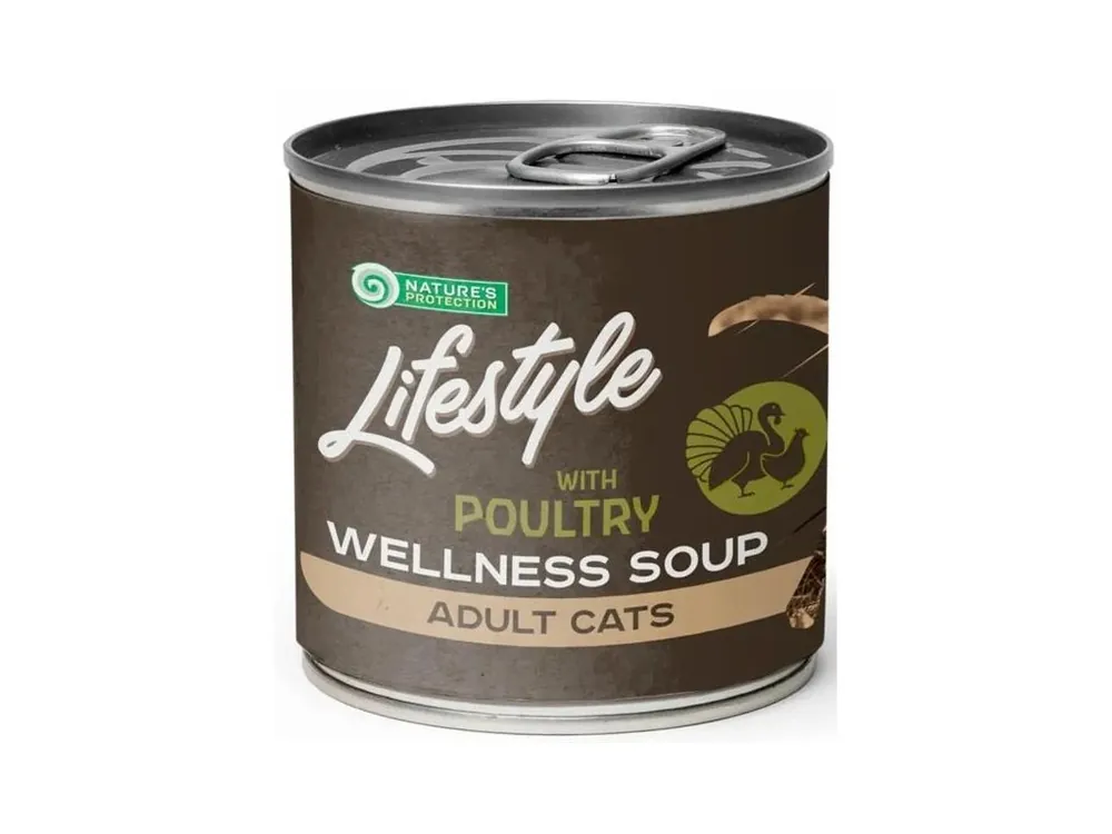 Nature‘s Protection Lifestyle Cat Soup LifeStyle Longhair Poultry 140 ml Poslední Šance
