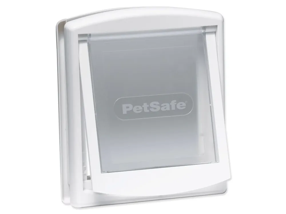 Aktuální Dvířka PetSafe plastová s transparentním flapem bílá, výřez 18,5x15,8 cm
