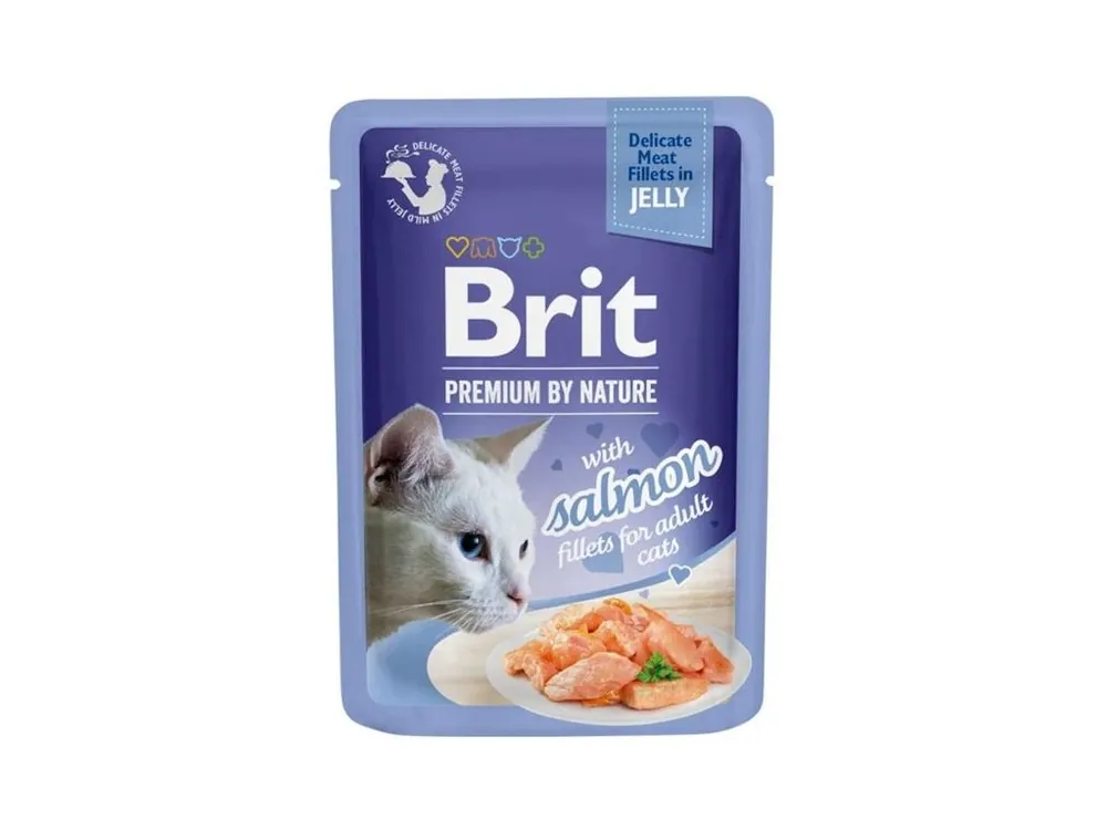 Výprodej Brit Premium by Nature Cat Delicate Fillets in Jelly with Salmon 85 g