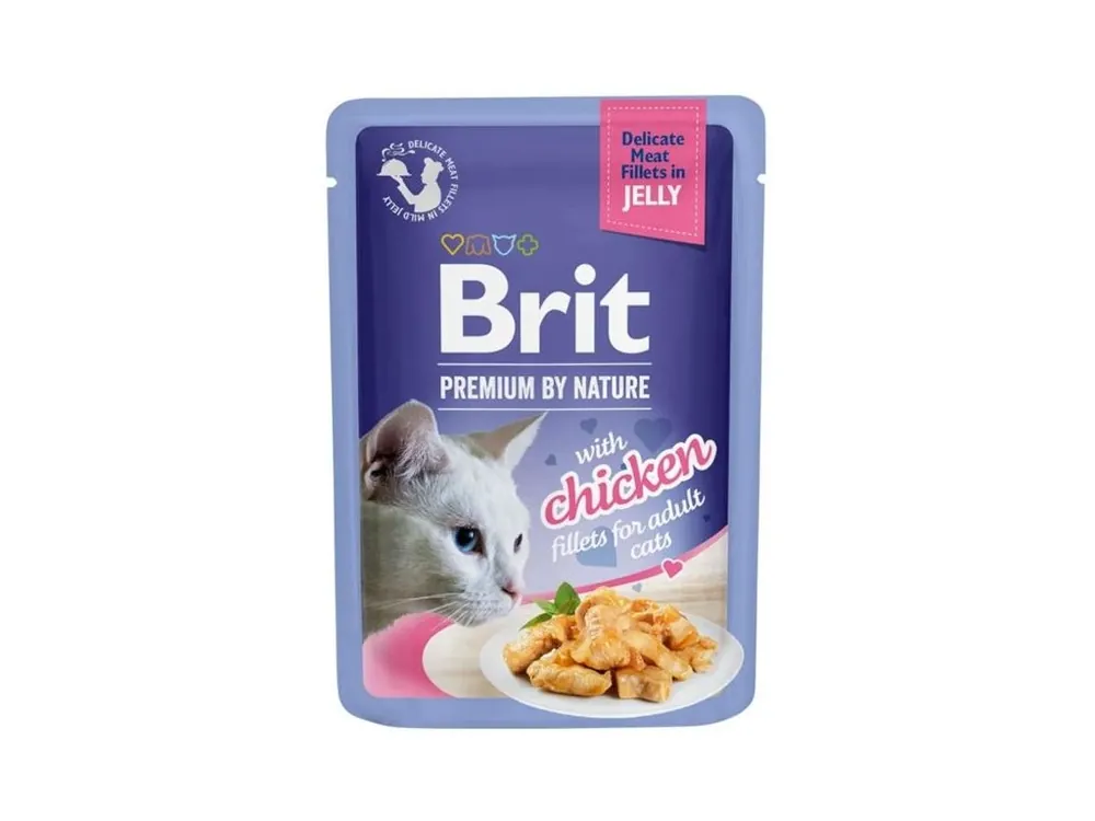 Brit Premium by Nature Cat Delicate Fillets in Jelly with Chicken 85 g Výhodná Nabídka
