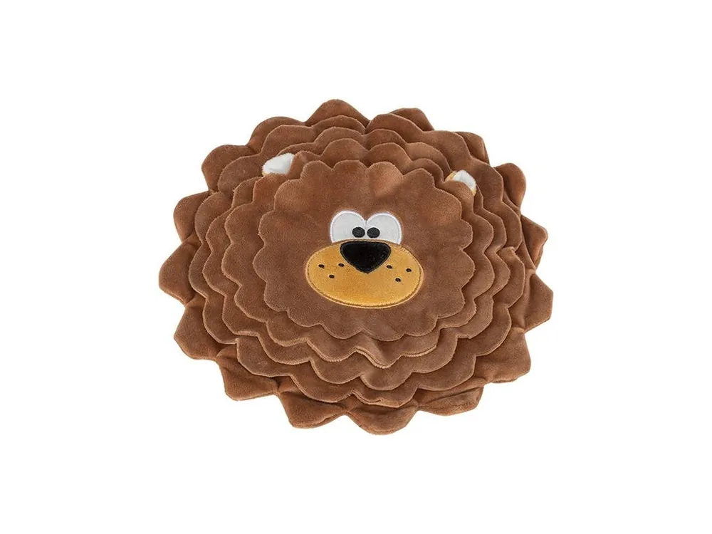 Novinka DOG ACTIVITY lev, šustící koberec na pamlsky, ø 26 cm, polyester, hnědá