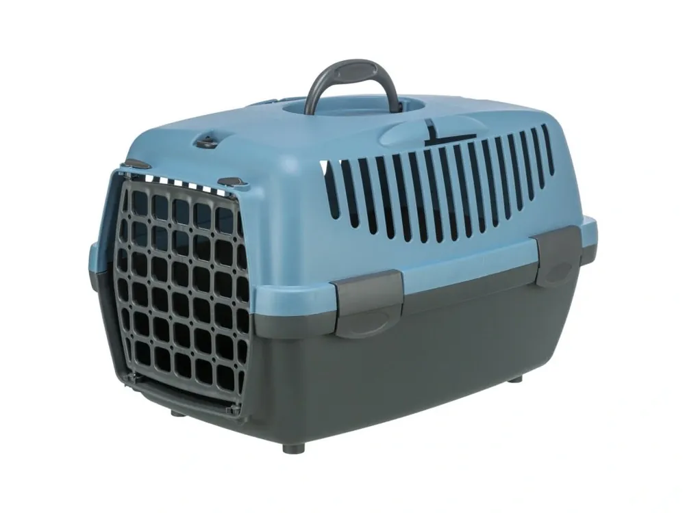 Cenově Výhodný Transportní box CAPRI I, XS 32x31x48cm (max. 6kg) - tmavě šedá/sv.modrá