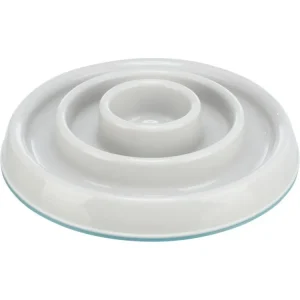 Cenově Výhodný Miska k pomalému krmení, design kruhy, 0,45 l/ø 23 cm, plast/TPR, šedá