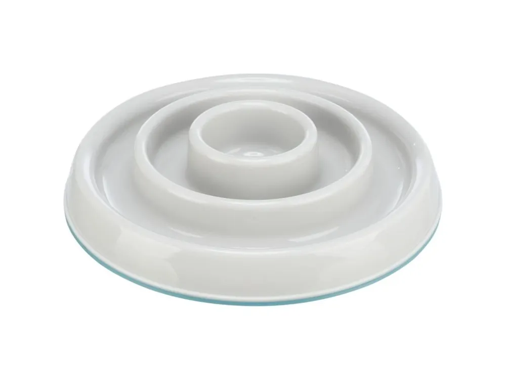 Cenově Výhodný Miska k pomalému krmení, design kruhy, 0,45 l/ø 23 cm, plast/TPR, šedá