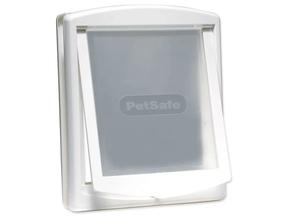Dvířka PetSafe plastová s transparentním flapem bílá, výřez 37x31,4 cm Originální