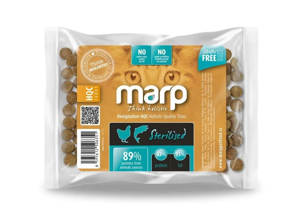 Marp Holistic Sterilised CAT - pro kastrované a starší kočky vzorek 70g Aktuální