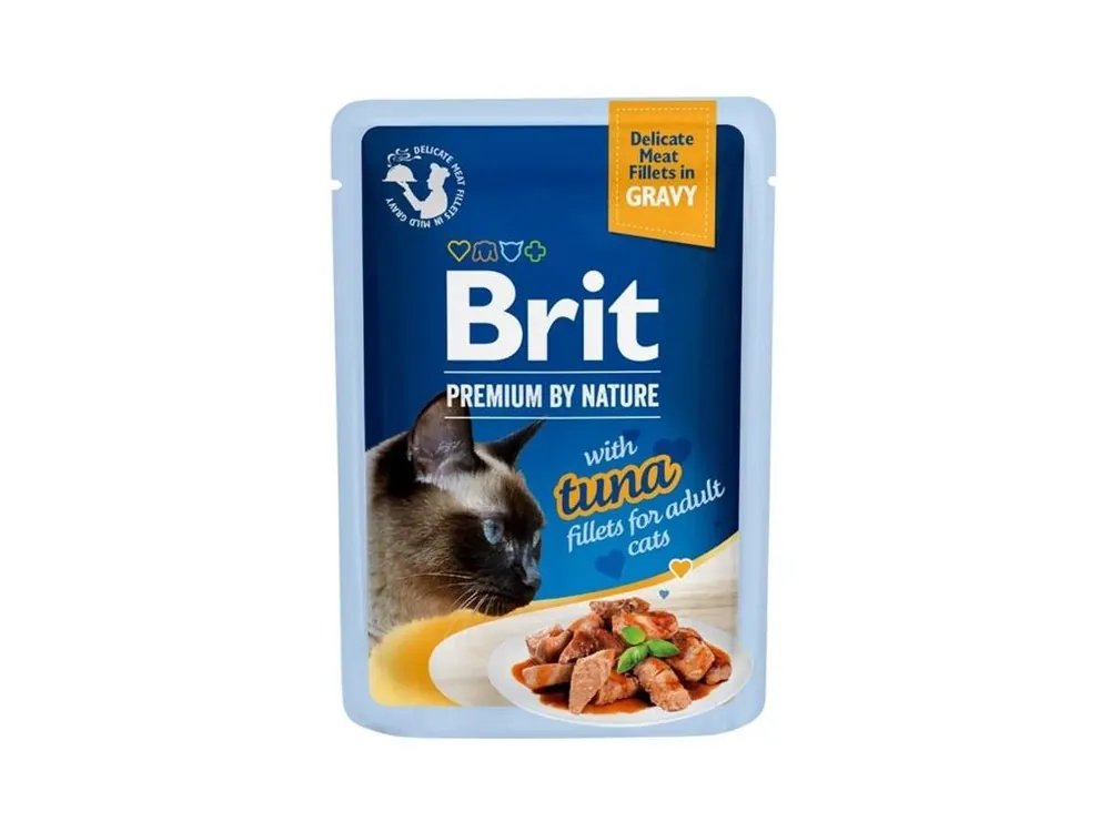 Kup Teď Brit Premium by Nature Cat Delicate Fillets in Gravy with Tuna 85 g