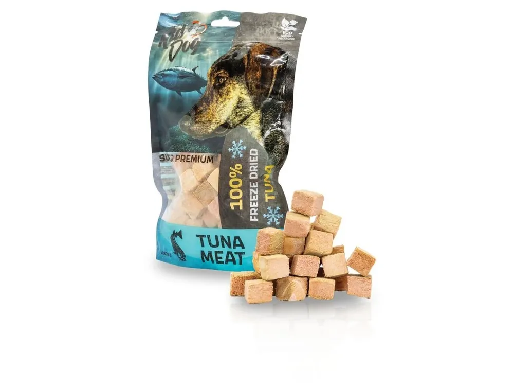 KIDDOG SUPER PREMIUM 100% tuňák - kusy čistého masa sušené mrazem 50 g Nejprodávanější