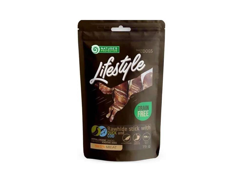 Nature‘s Protection Dog snack Lifestyle kachní, tresčí tyčinky 75 g Cenový Hit