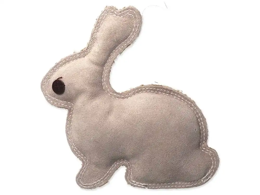 Akční Cena Hračka Dog Fantasy Dura-fused králík malý pískací, kůže a juta 20 cm