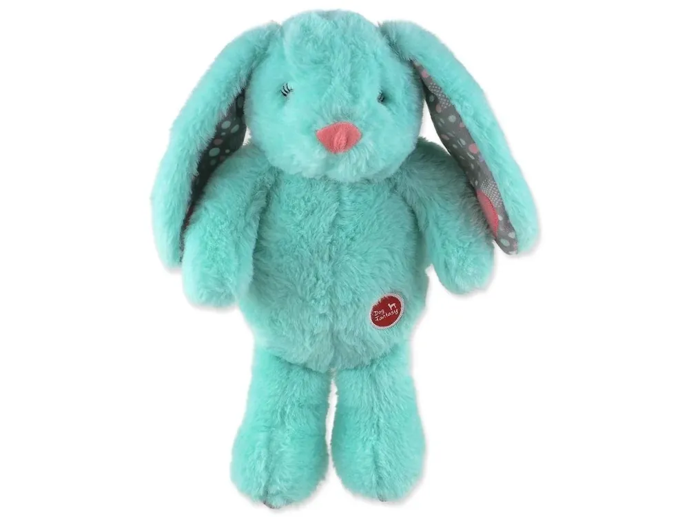 Akční Nabídka Hračka Dog Fantasy Cuddle Zajíček s tlukoucím srdcem tyrkysová 29 cm