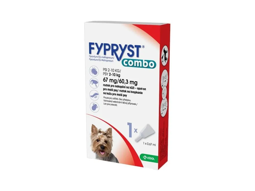 Ověřený Fypryst Combo spot on S (pes 2-10kg) 67/60,3mg a.u.v. sol 1x0,67 ml