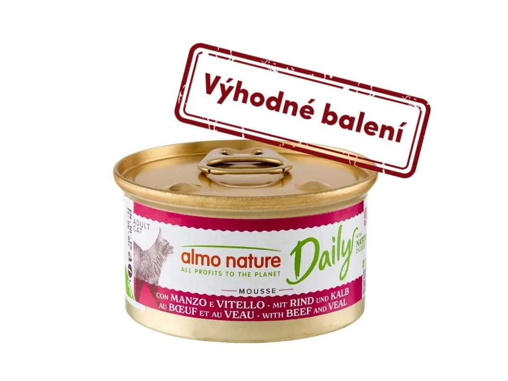 Almo Nature Daily Pěna s hovězím a telecím 85g výhodné balení 24 ks Výprodej