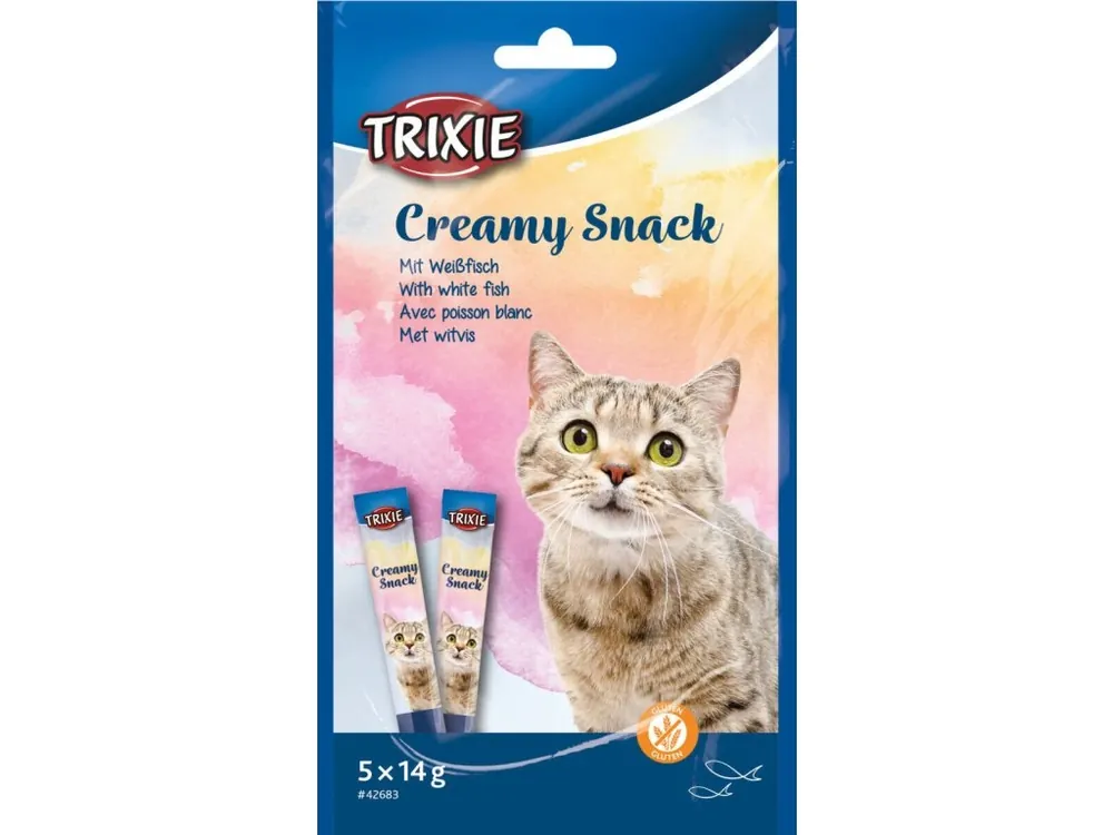 Creamy, krémová pochoutka pro kočky, tuňák a bílá ryba, 5 x 14 g Vysoce Kvalitní