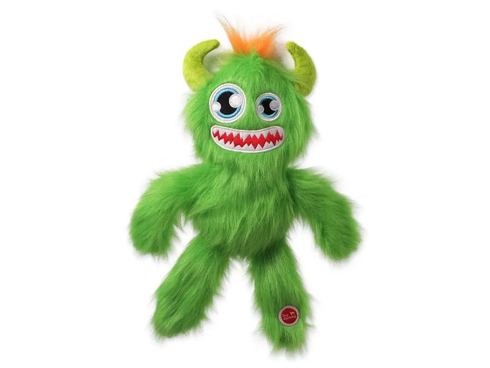 Hračka Dog Fantasy Monsters strašidlo pískací chlupaté zelené 35 cm Značkový