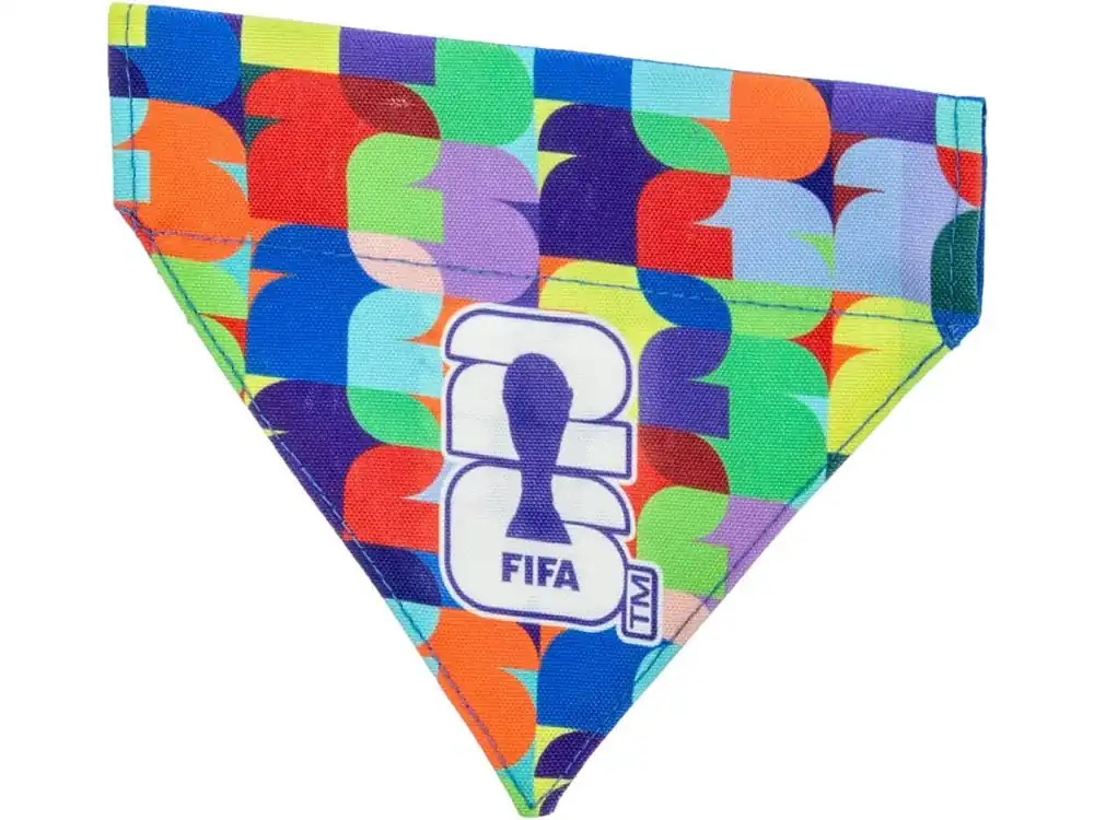 Cenově Výhodný FIFA 2026 oboustranný šátek na obojek, S 15 cm - LIMITOVANÁ NABÍDKA
