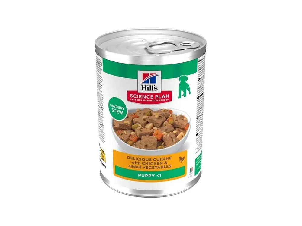 Originální Hill‘s Science Plan Canine Puppy Chicken & Vegetables konzerva 363 g