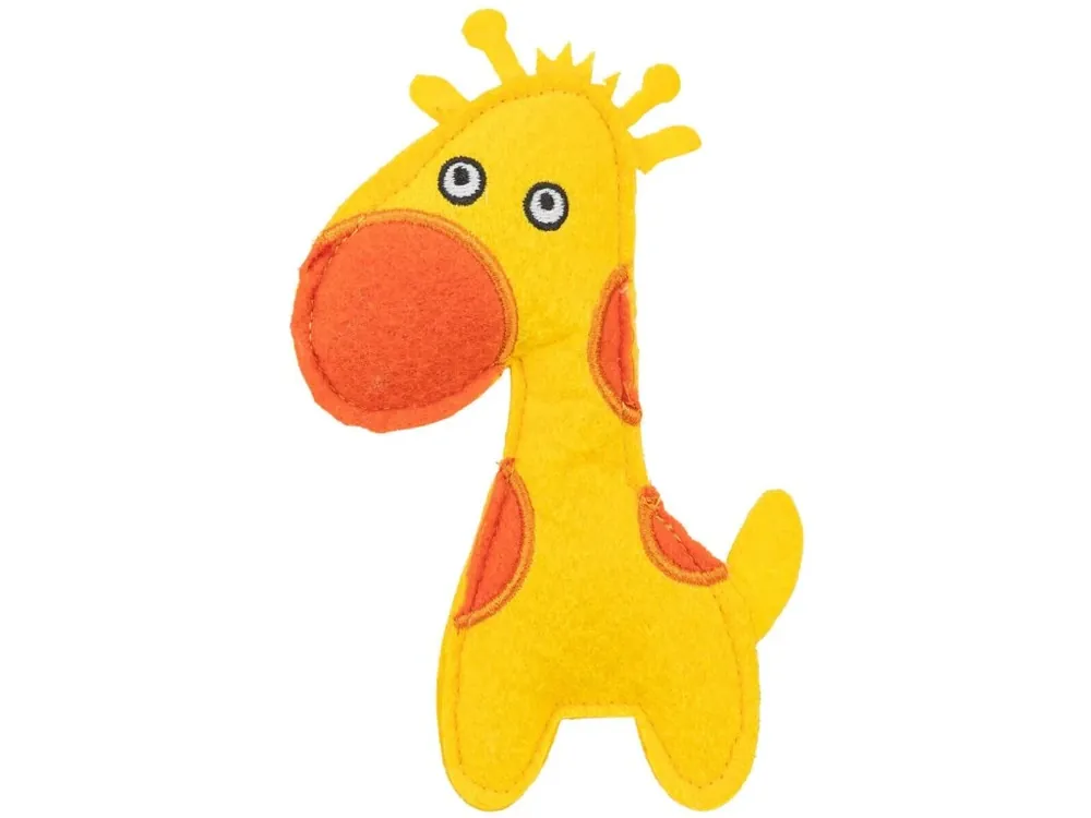 Koupit Online Filcová žirafa, hračka pro kočky s catnipem, 15 cm, žlutá/oranžová