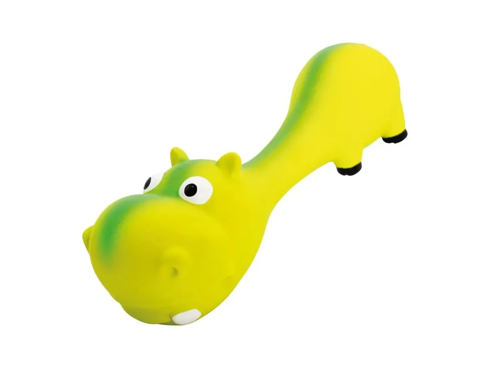 Novinka Hrošík ležící - tvar činky, se zvukem, 22 cm, latex, zelená, HipHop