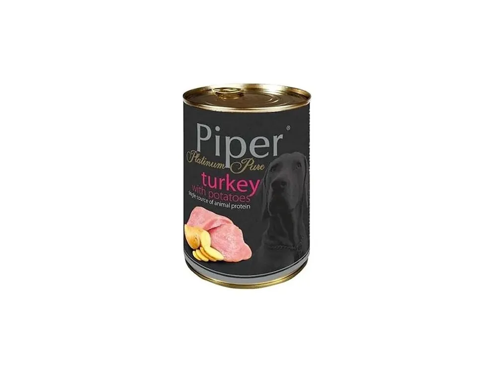 PIPER PLATINUM PURE krůta s bramborami, konzerva pro psy, 400 g Cenový Hit