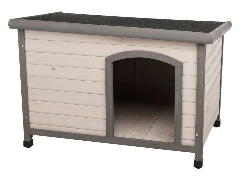 Natura bouda pro psa s rovnou střechou M-L 104 x 72 x 68 cm, šedá Nejlepší Cena