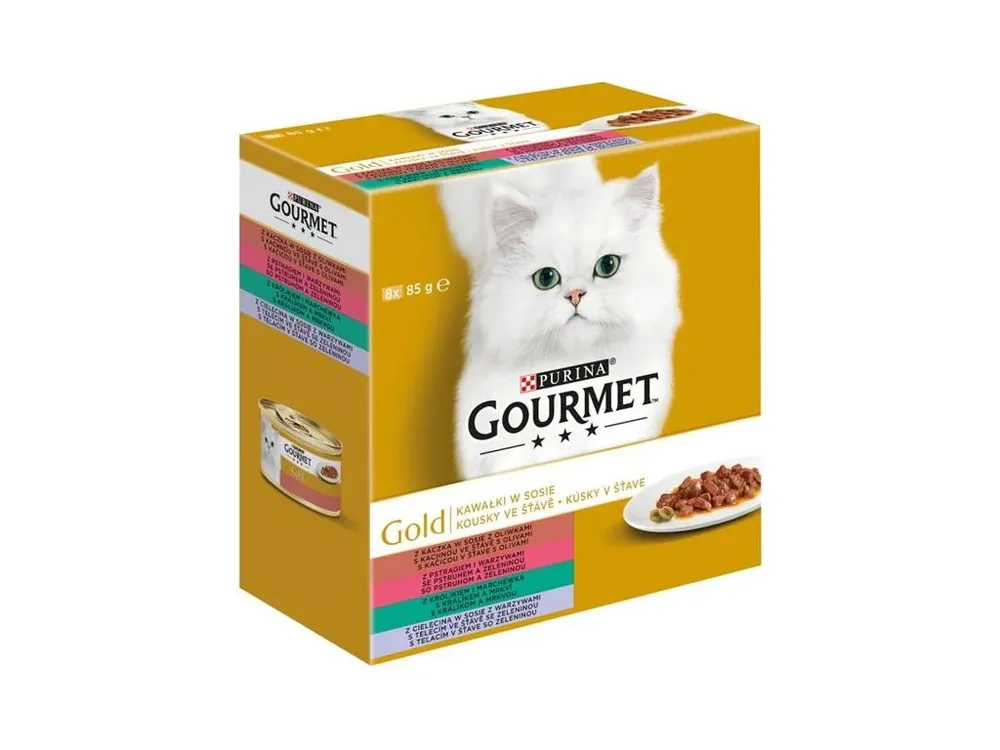 Výprodej Gourmet Gold Cat konzerva kousky se zeleninou (Multipack 8 x 85 g)