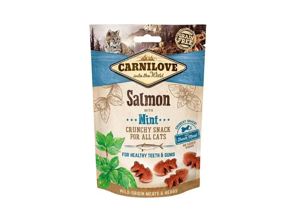 Carnilove Cat Crunchy Snack Salmon with Mint with fresh meat 50 g Aktuální