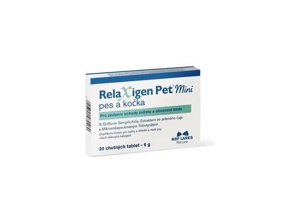 NBF Lanes Relaxigen Pet Mini pes a kočka 20 tbl (stresové situace) Vrácení Zdarma