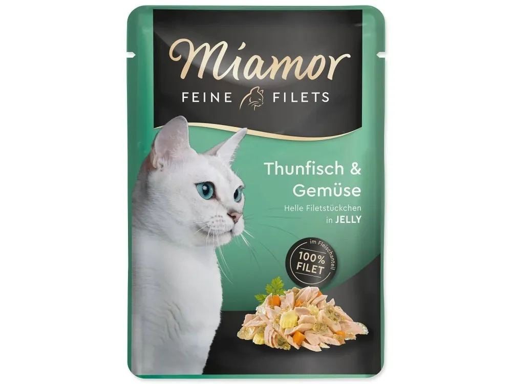 Finální Výprodej Kapsička Miamor Feine Filets Adult tuňák se zeleninou v želé 100g