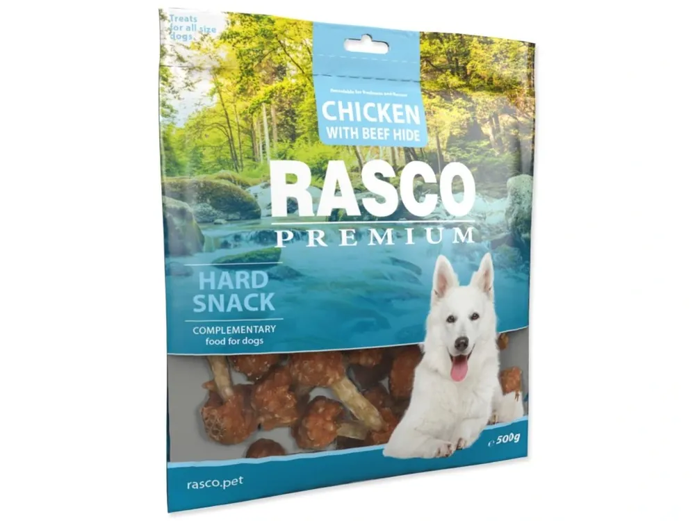 Objednat Nyní Pochoutka Rasco Premium buvolí kůže obalená kuřecím, paličky 500 g